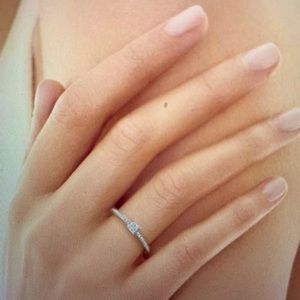 🔥 Tiffany size 5 ring platinium .22 princess cut